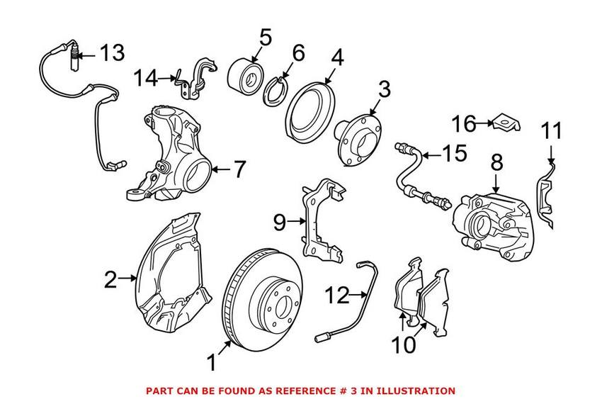 BMW Wheel Hub - Front 31206768308